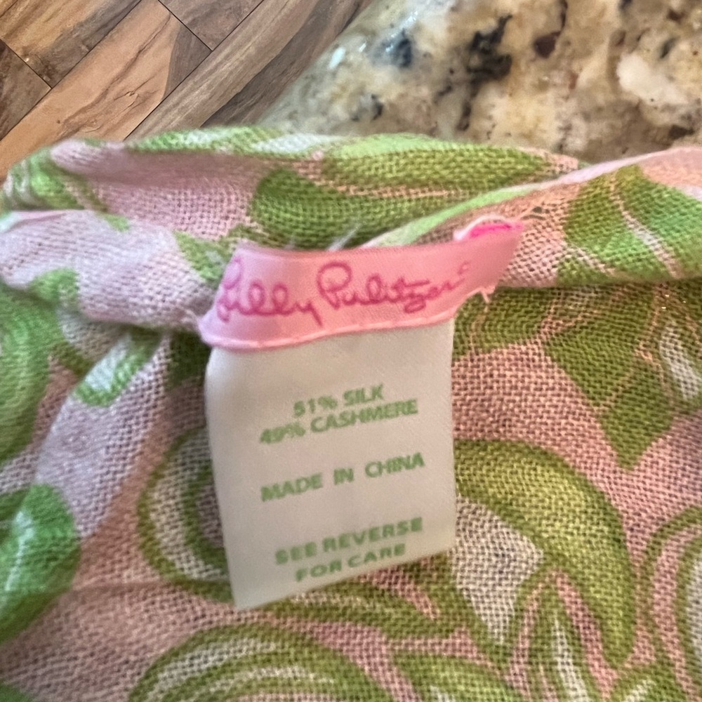 Lilly Pulitzer, silk and cashmere scarf